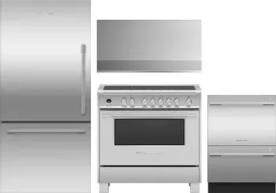 4 Piece Package Includes Refrigerator, Range, Hood And Dishwasher